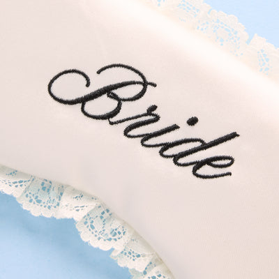 Bride Sleep Mask - embroidered satin