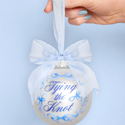 Tying the Knot Ornament - Glass Ball Ornament