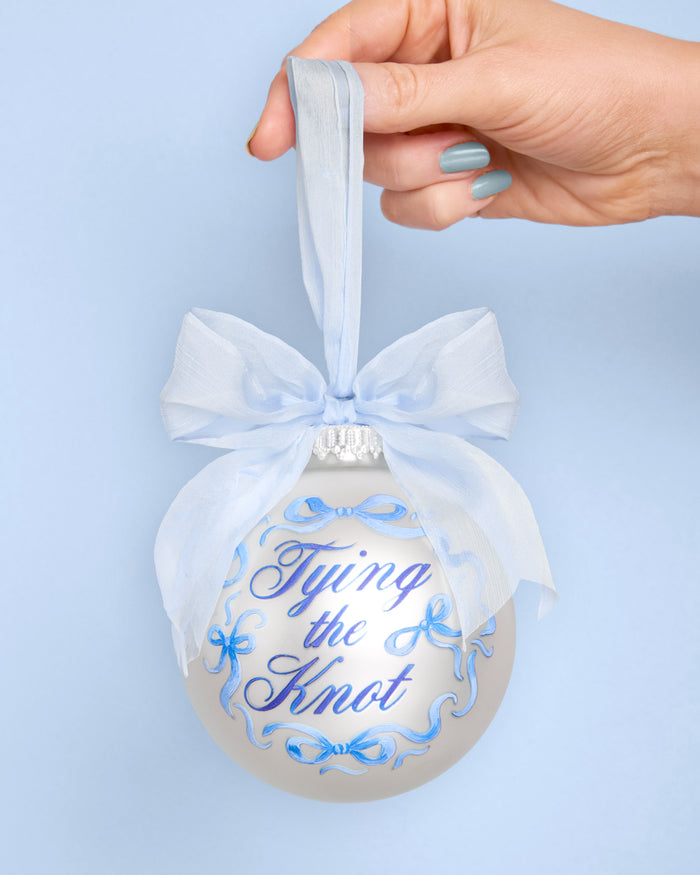 Tying the Knot Ornament - Glass Ball Ornament