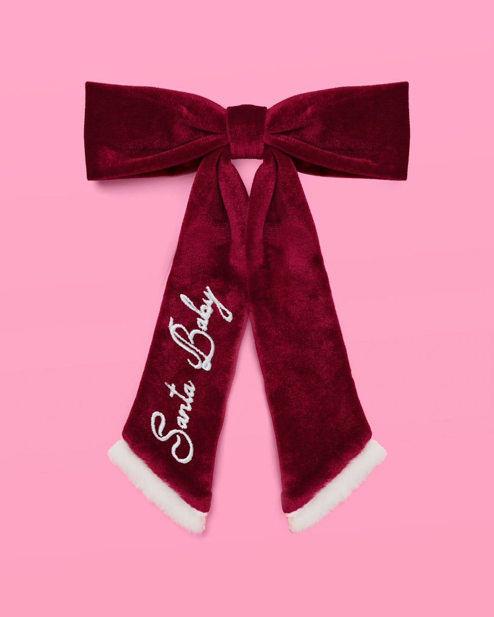 Santa Baby Bow - red velvet bow