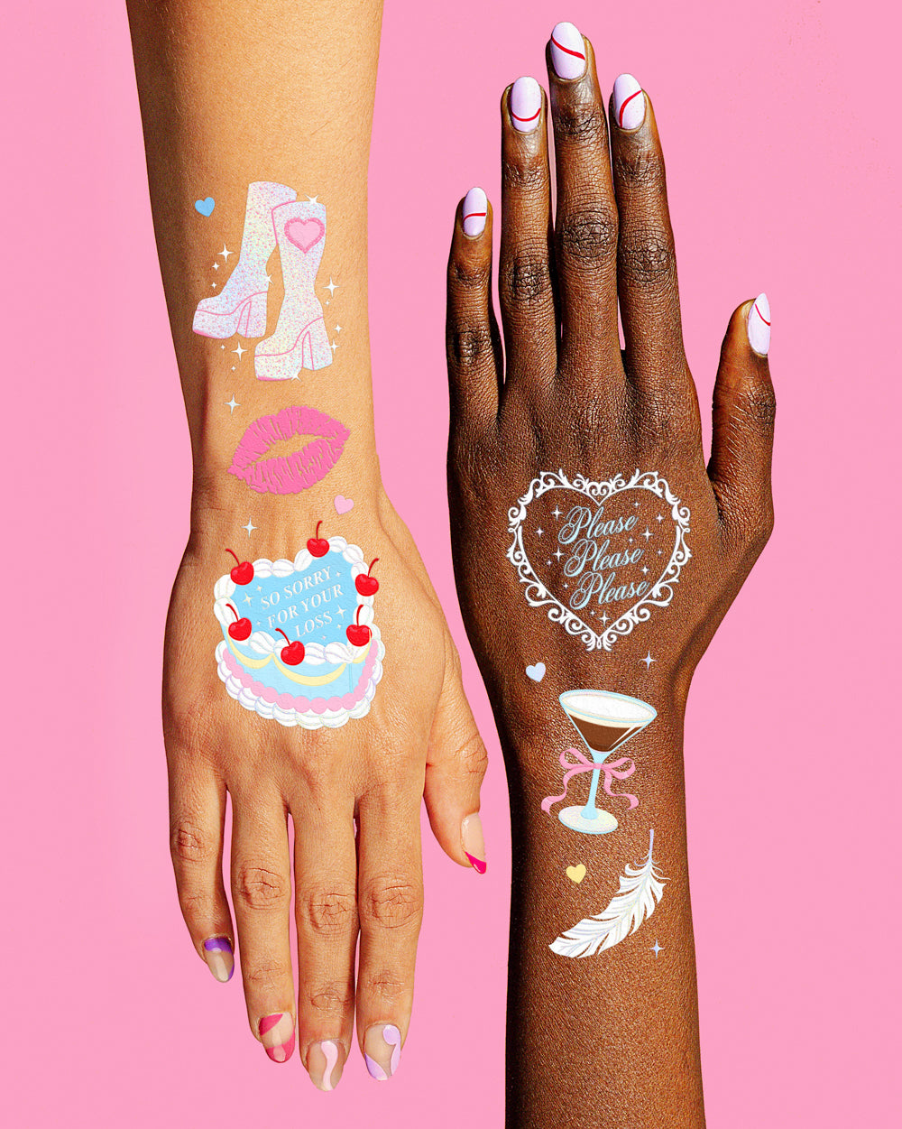 Short & Sweet Tats - 54 temporary tattoos