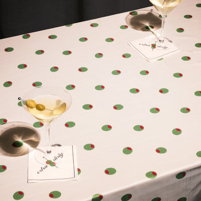 Dirty Martini Tablecloth - reusable tablecloth