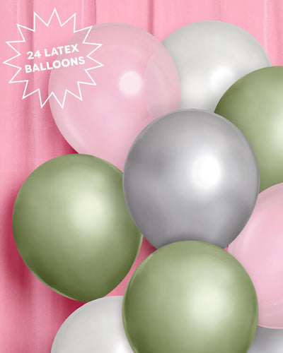 Sage Balloon Pack - 24 latex balloons
