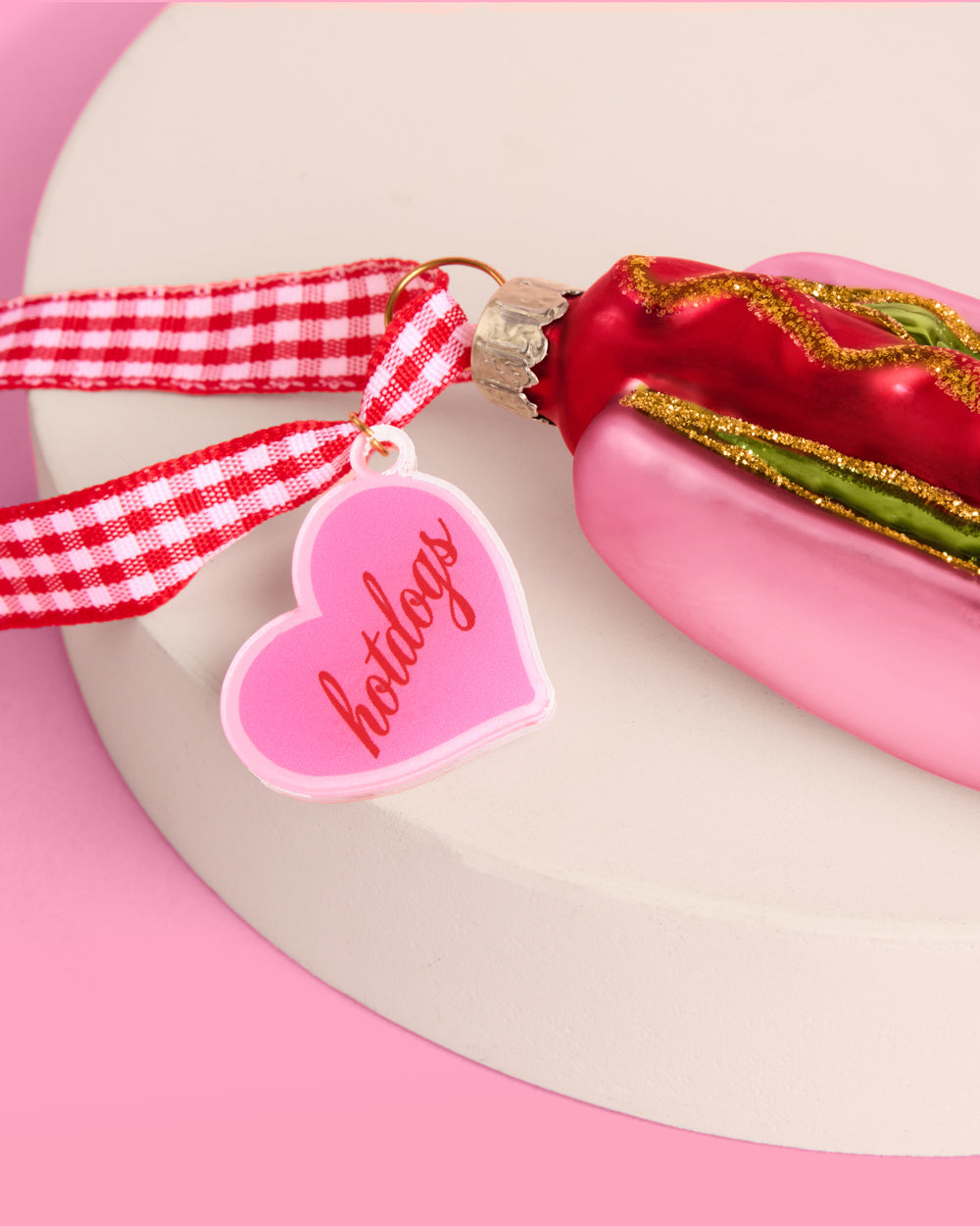 Hot Dog Ornament - iridescent ornament