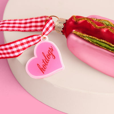Hot Dog Ornament - iridescent ornament