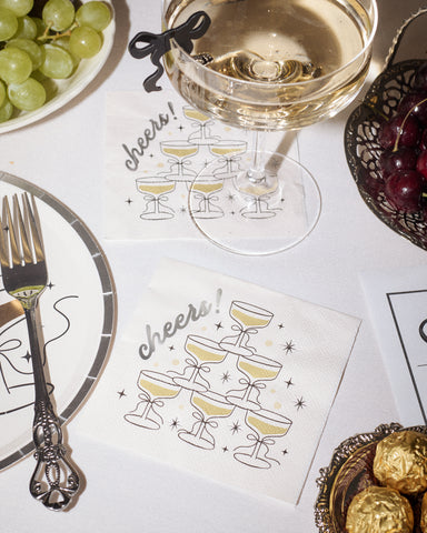 Gold Cheers Napkins - 50 foil napkins