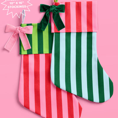 Striped Stocking Set - 2 pieces