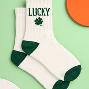 Kiss Me I'm Irish Socks - white tube socks