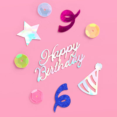 Rainbow Birthday Confetti - 200 pc foil confetti