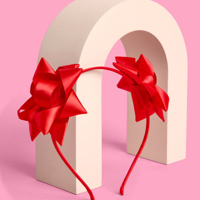 Bow on Top Headband - satin headband