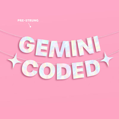 Gemini Coded Banner - iridescent foil banner