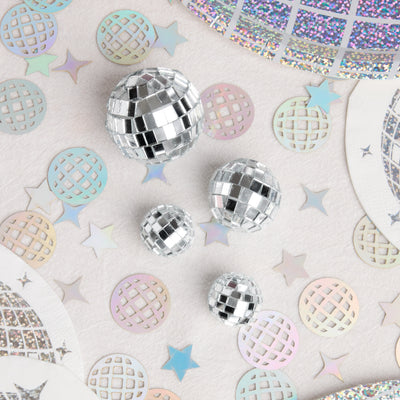 It's Disco, Baby! Topper - 4 disco ball cake toppers