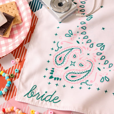 Camp Bride Bandana - embroidered bandana