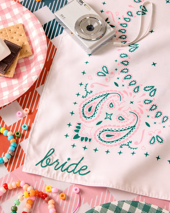 Camp Bride Bandana - embroidered bandana