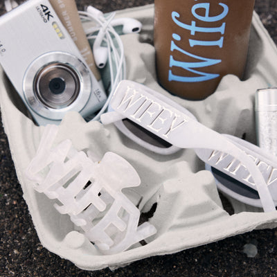 Wifey Claw Clip - white acrylic claw clip