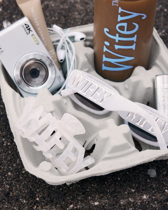 Wifey Claw Clip - white acrylic claw clip