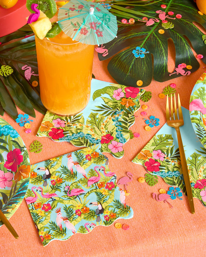 Tropical Napkins - 24 wavy paper napkins