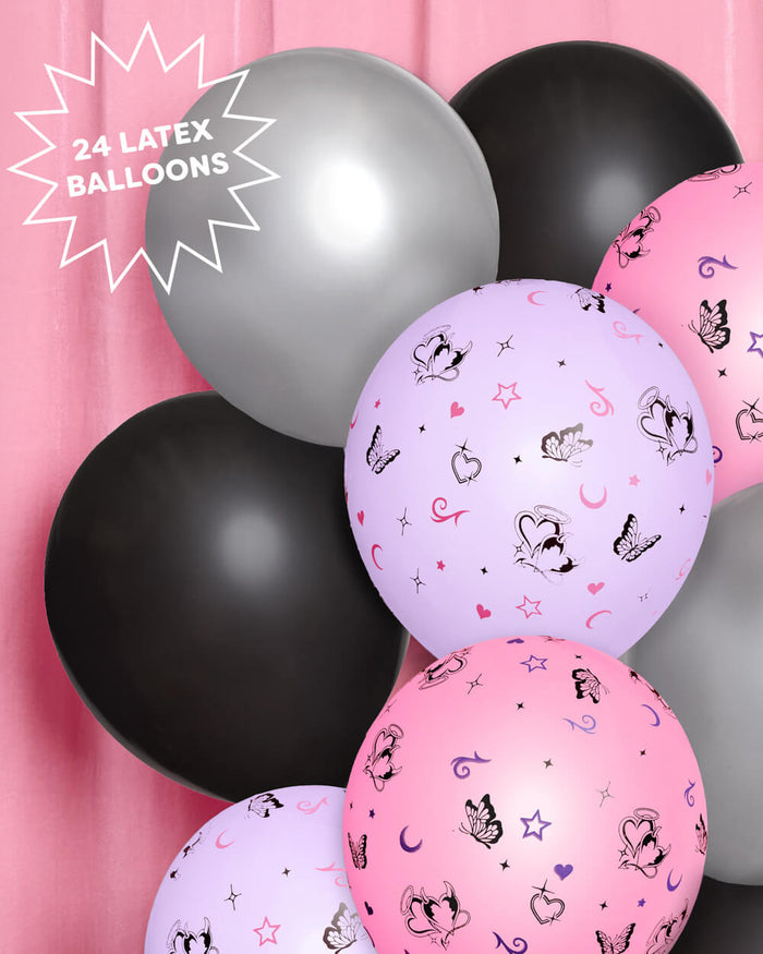 Y2K Bday Bundle - banner, tableware + more