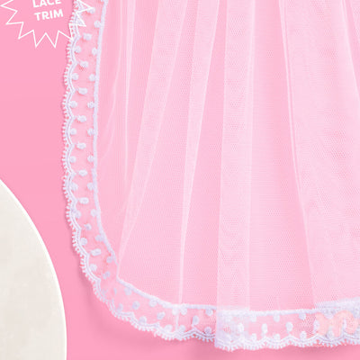 Something Bow Veil - blue lace trim veil