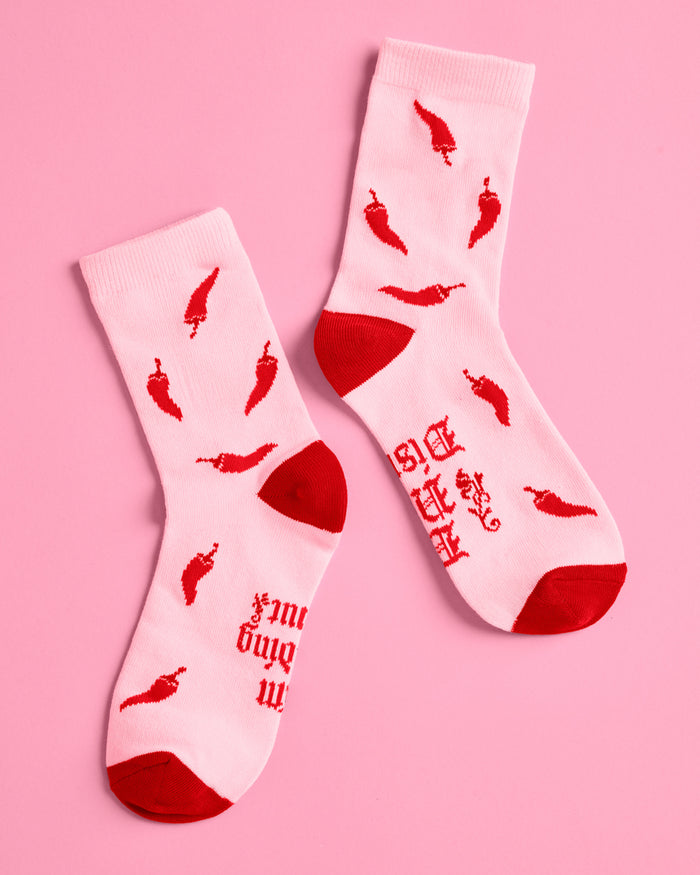DND Smut Socks - pink + red