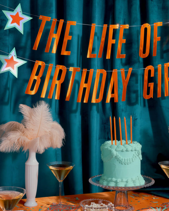 Showgirl Trio - plates, napkins + banner