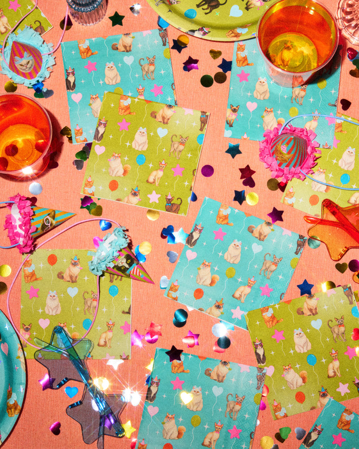 Cat Napkins - 24 paper napkins