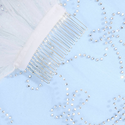 The Bow Veil - premium tulle w. rhinestones