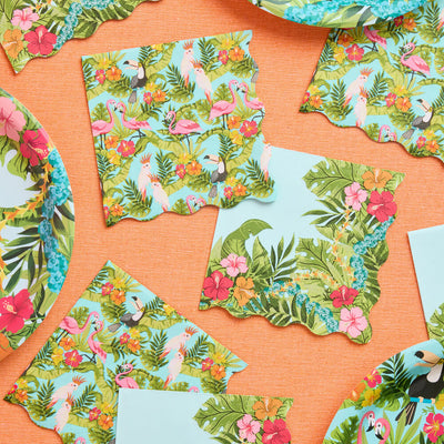 Tropical Napkins - 24 wavy paper napkins