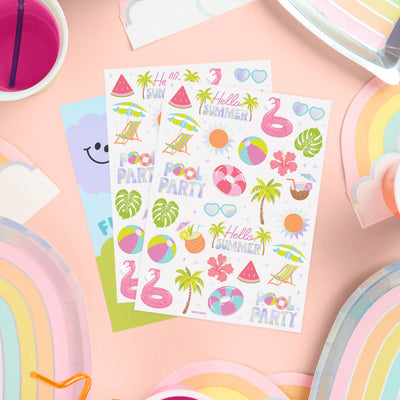 Pool Party Tats - 68 temporary tattoos