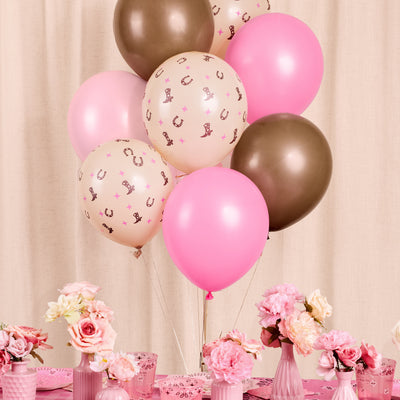 Cowgirl Balloons Set - 24 latex balloons