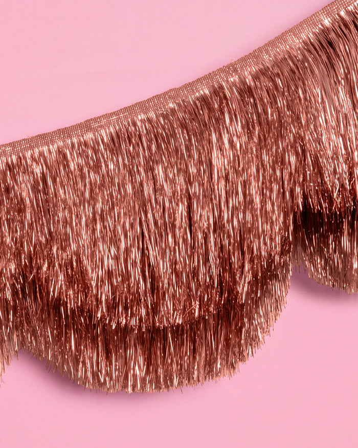 Rose Gold Scallop Fringe - scalloped banner