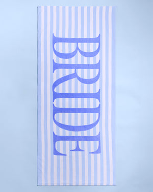 Coastal Bride Beach Towel - striped cotton towel