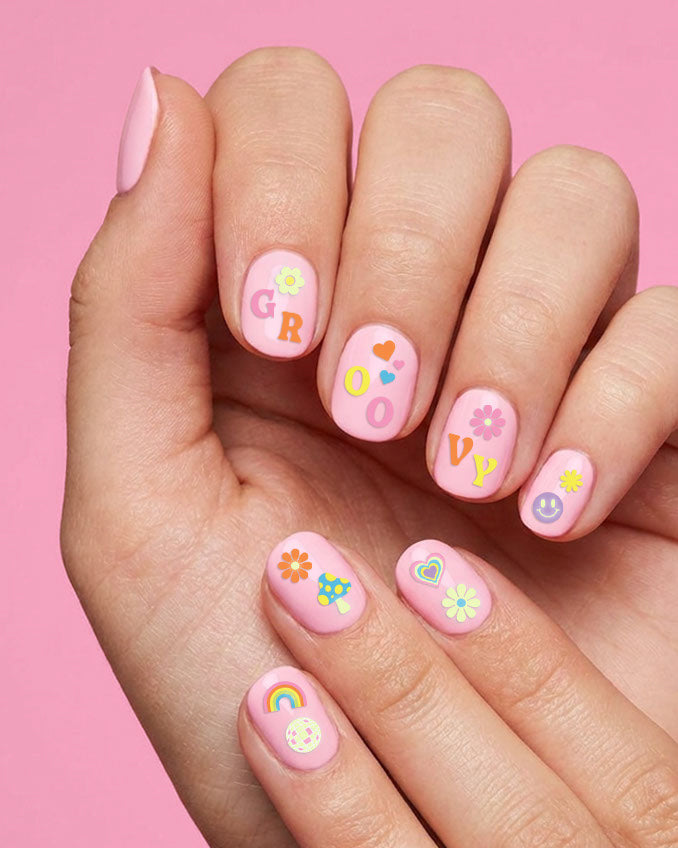 Groovy Glow Nail Stickers - 692 glow in dark stickers