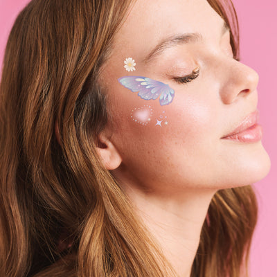 Butterfly Face Tattoos - 80 pastel temporary tattoos