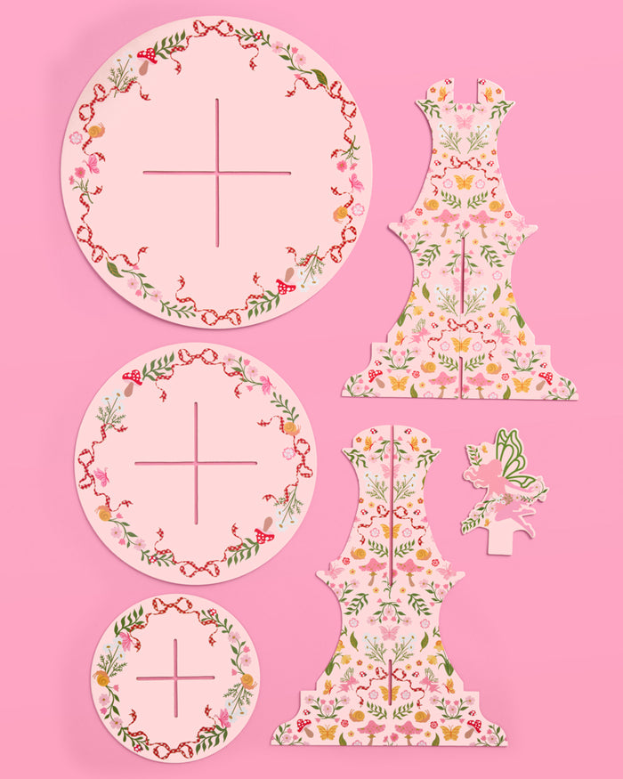 Garden Fairy Cupcake Tower - 3 tiered display