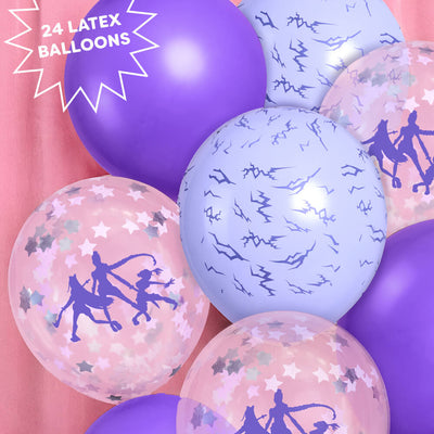 Kpop Party Balloons - 24 purple latex balloons