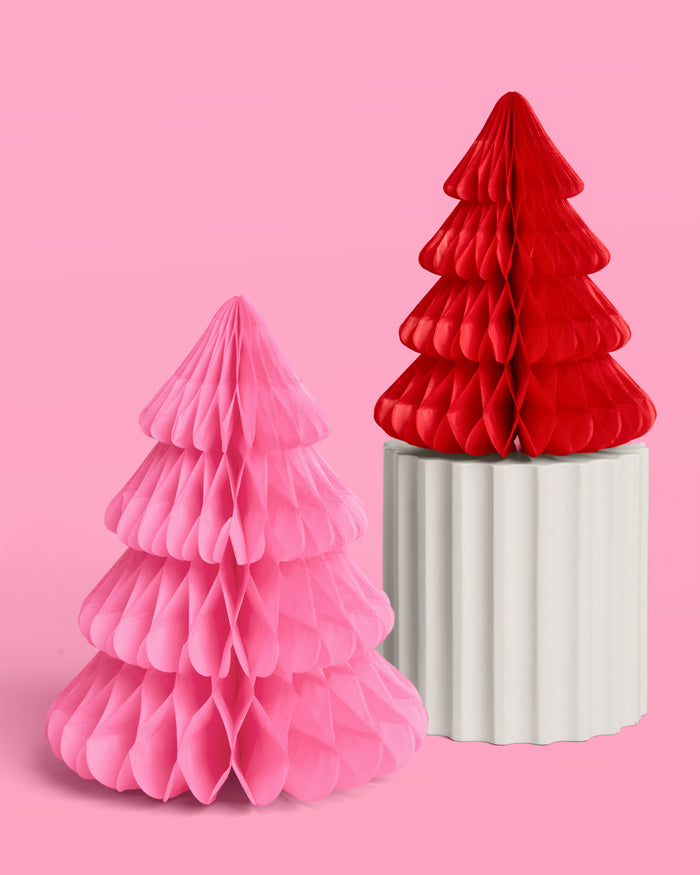 Very Merry Tree Set - 4 accordion tissue paper trees
