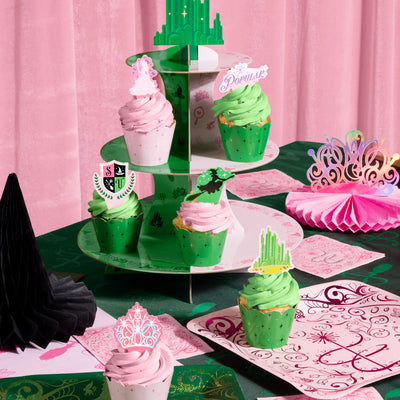 Emerald City Cupcake Tower - 3 tiered display