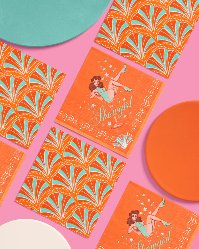 Showgirl Napkins - 24 cocktail napkins