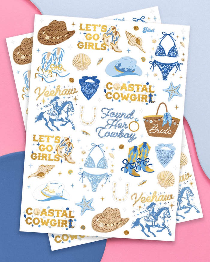 Coastal Cowgirl Tats - 54 temporary tattoos