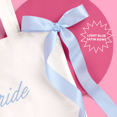 Tying the Knot Tote - embroidered canvas tote w. bows