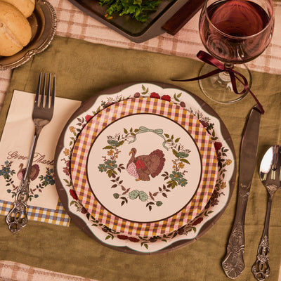 Thanksgiving Harvest Plates - 32 paper plates