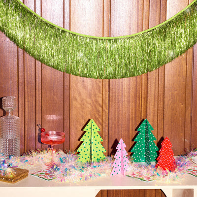 Limelight Fringe - lime green foil banner