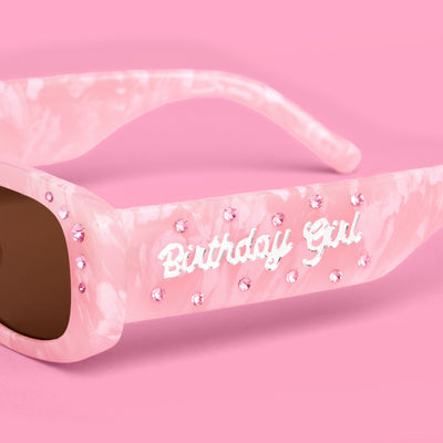 Birthday Girl Sunglasses - marble embossed sunglasses