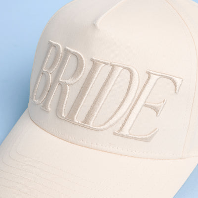 Neutral Bride Trucker Hat - emboridered hat