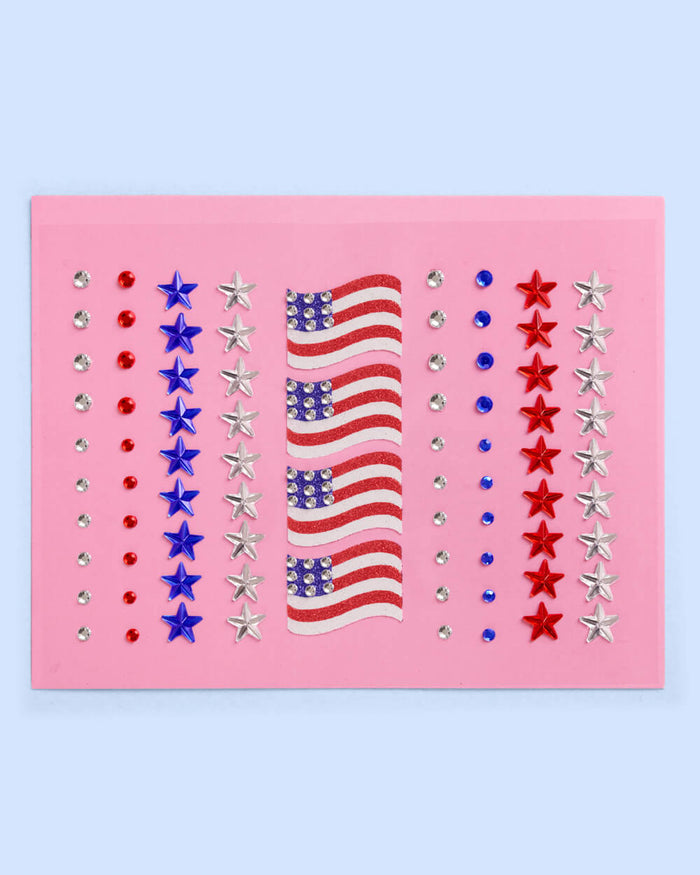 Americana Girl Gem Set - 80 adhesive face gems
