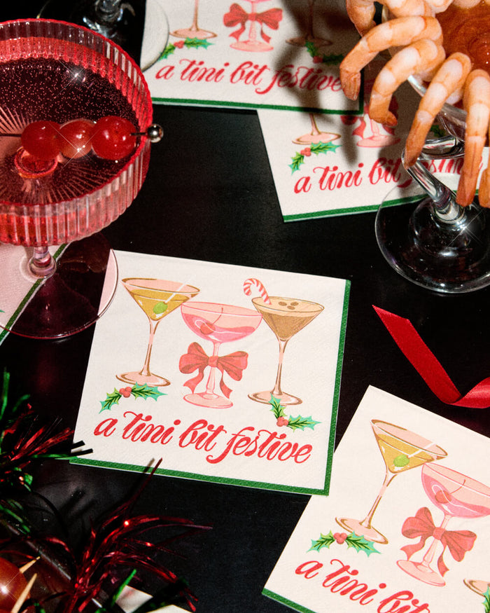 A Tini Bit Festive Napkins - 25 paper napkins