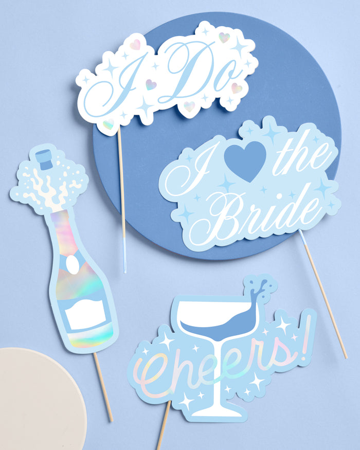 Something Blue Props - 24 pre-attached props