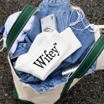 Wifey Socks - white tube socks