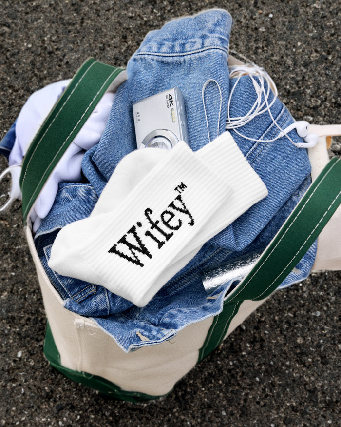 Wifey Socks - white tube socks